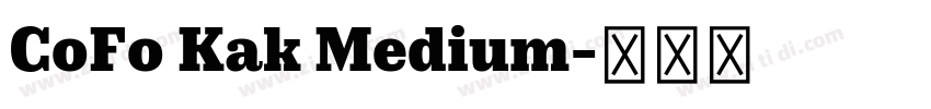 CoFo Kak Medium字体转换